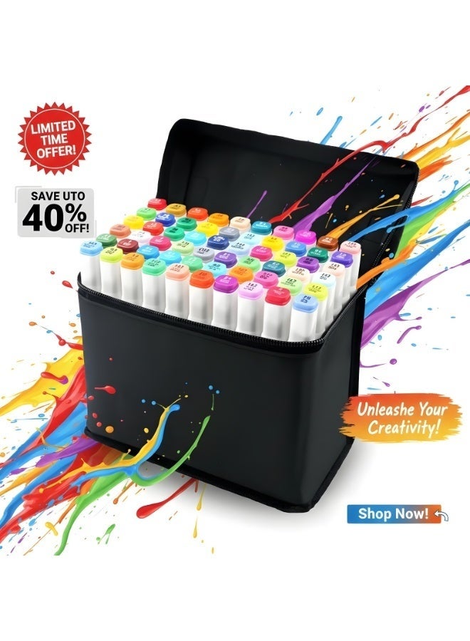 Double-ended markers, 40 pieces, assorted colors - Image 5